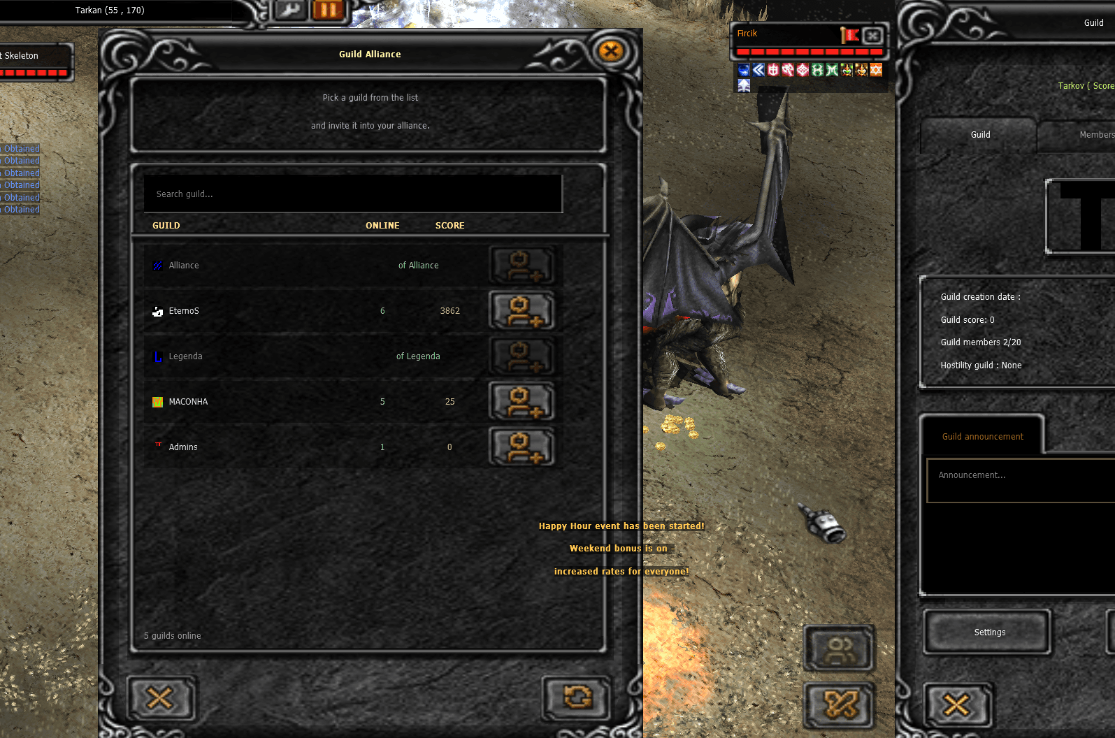 The Guild Alliance window